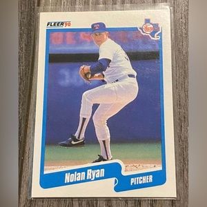 1990 Fleer Nolan Ryan Baseball Card #313 Texas Rangers